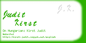 judit kirst business card